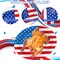 200 PCS 4th of July American Flag Plates and Napkins Sets, Disposable Patriotic Independence Day Decorations Table Decor Party Supplies, Cocktail Napkins Dinner Paper Plates for Memorial Day